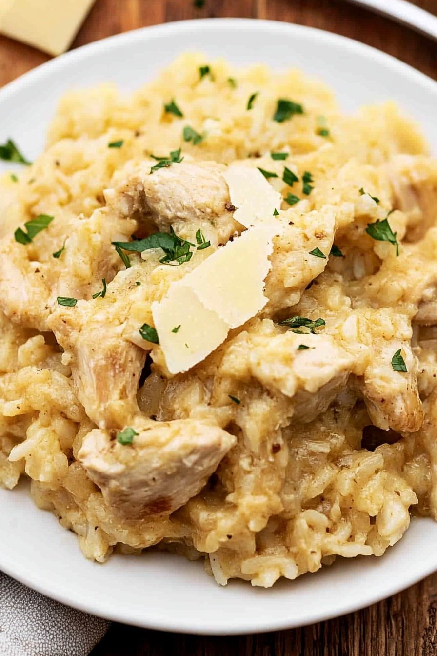 Creamy Garlic Parmesan Chicken Rice