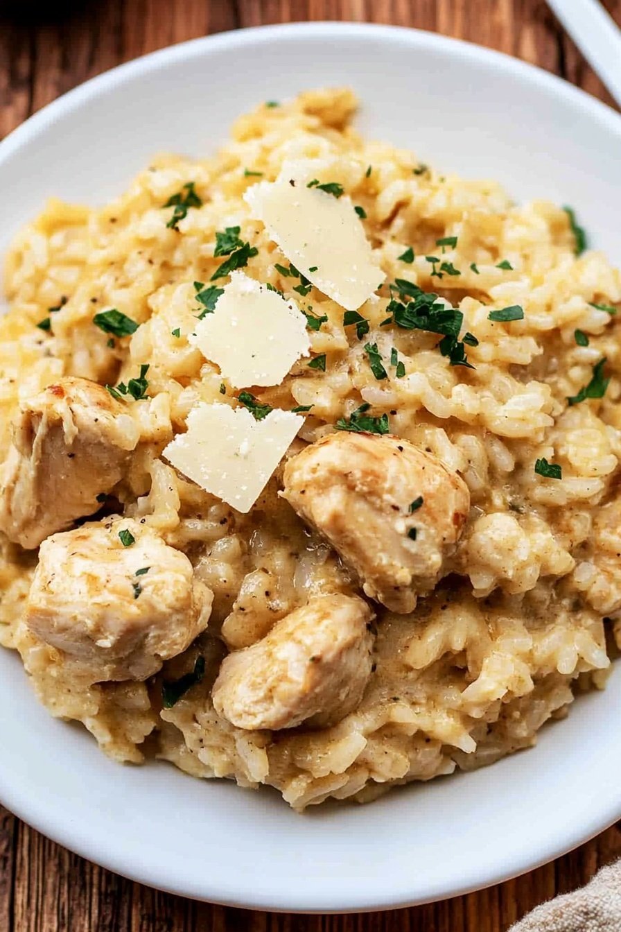 Creamy Garlic Parmesan Chicken Rice