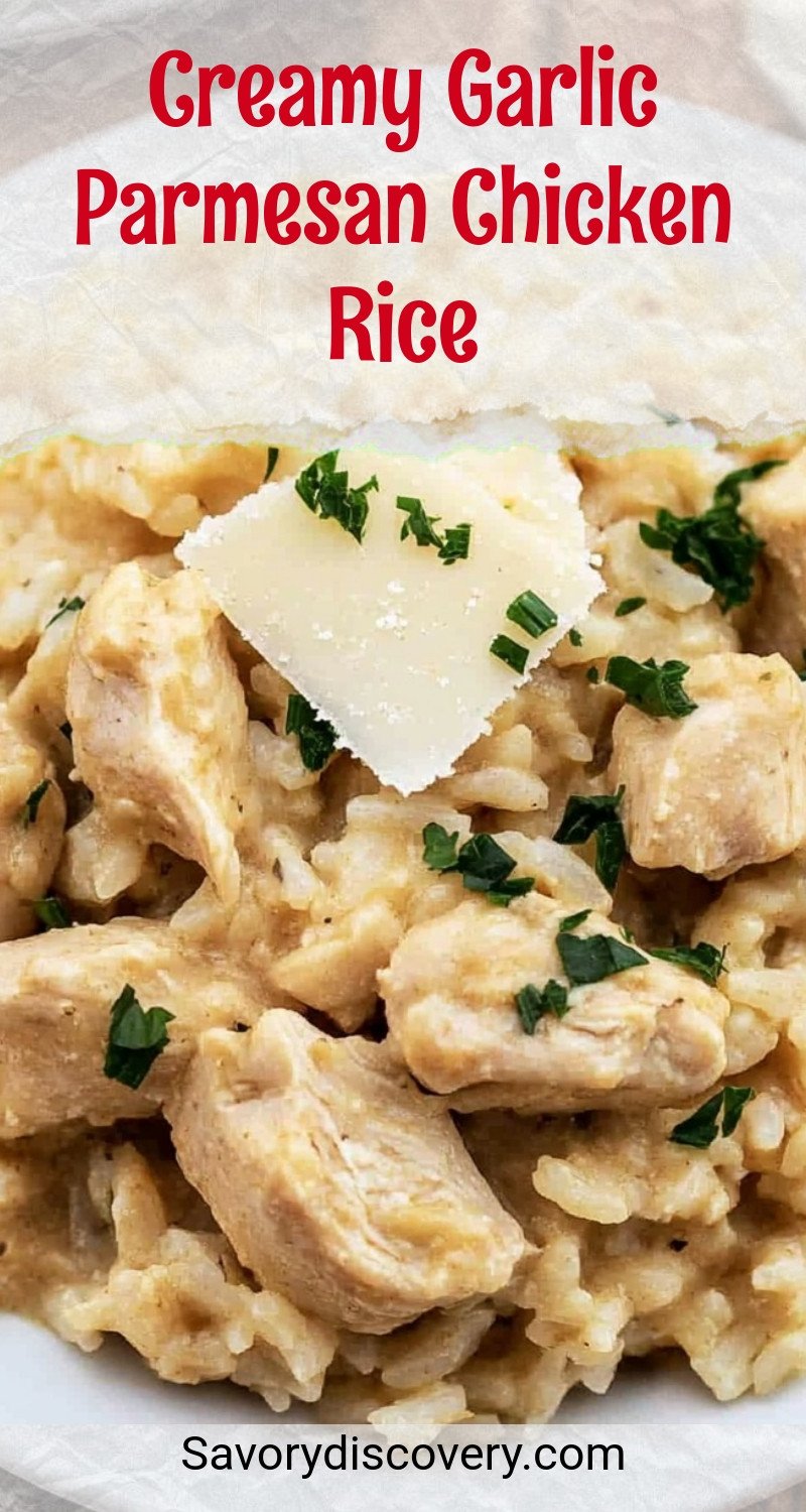 Creamy Garlic Parmesan Chicken Rice