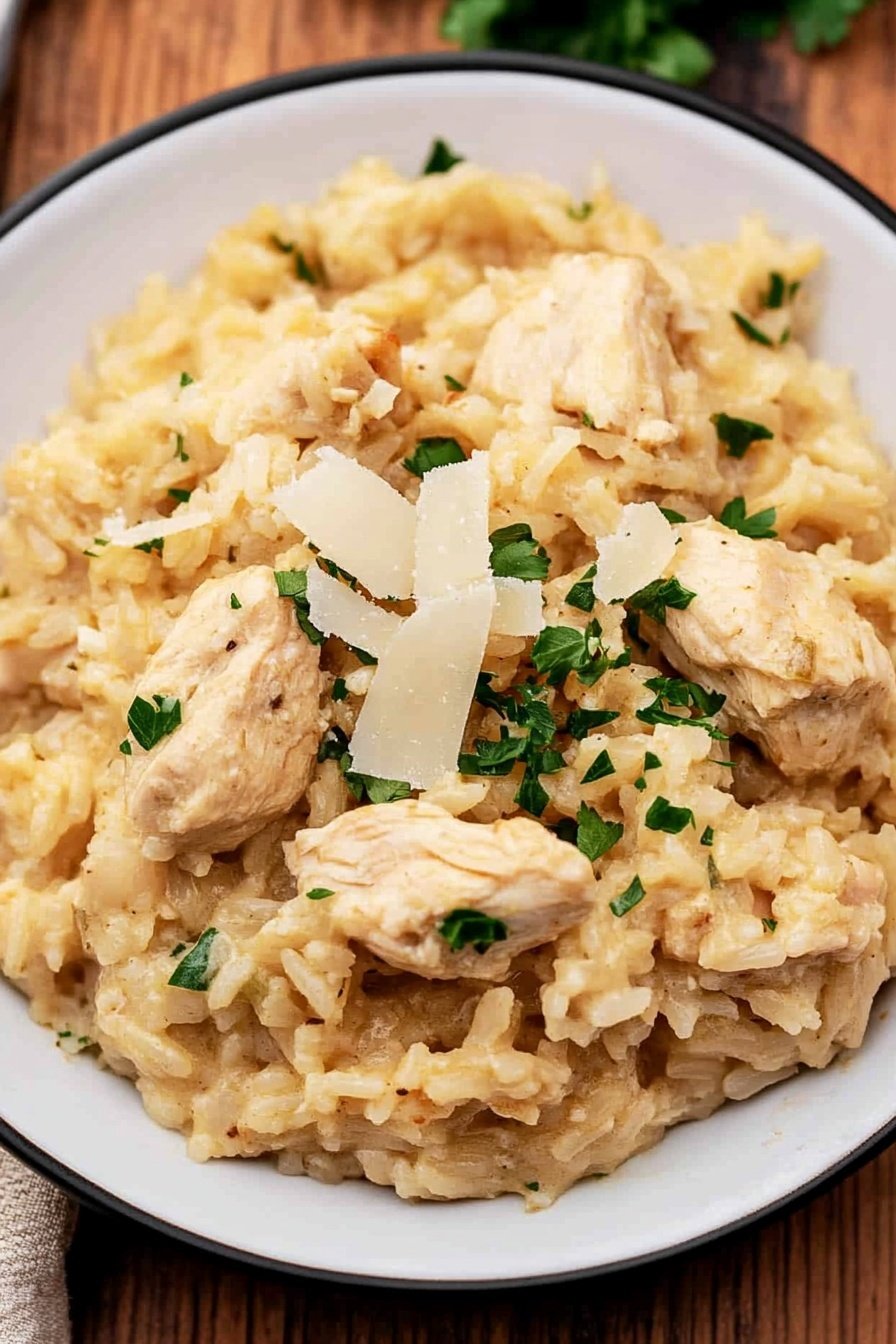 Creamy Garlic Parmesan Chicken Rice