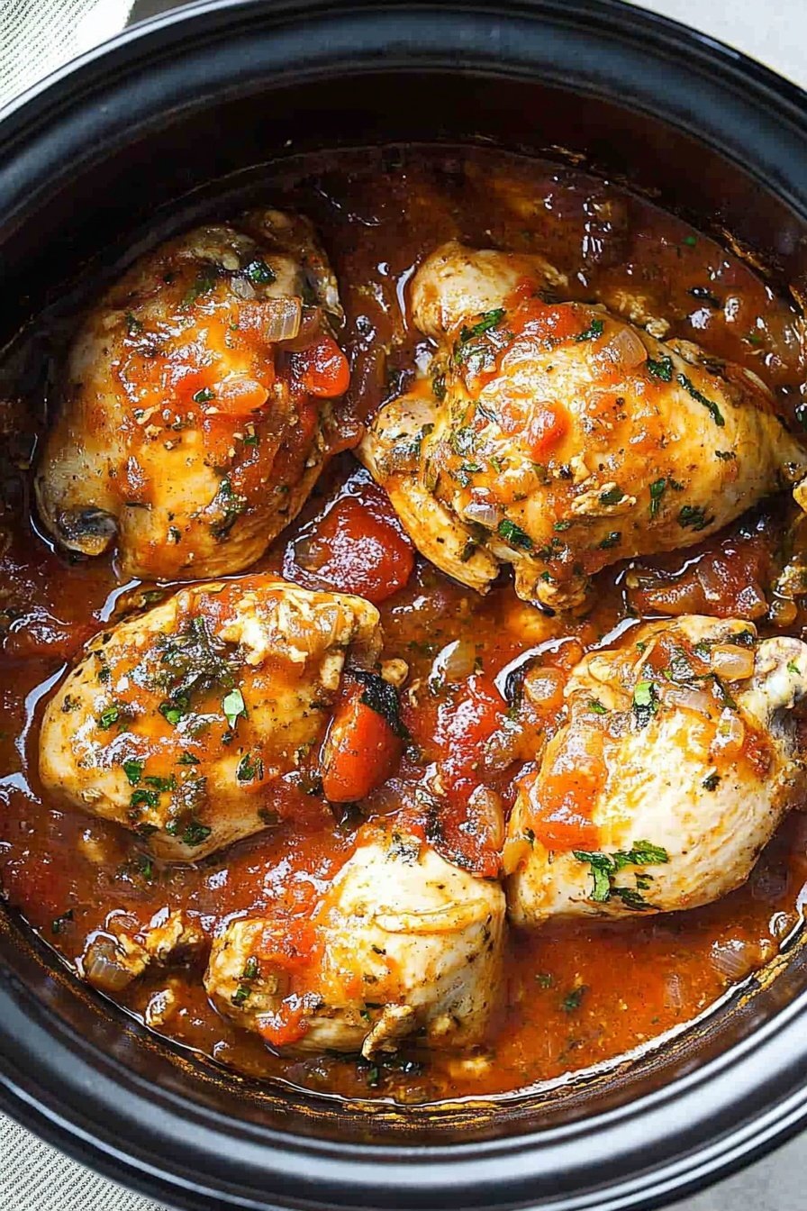 Easy Slow Cooker Italian Chicken Dinner