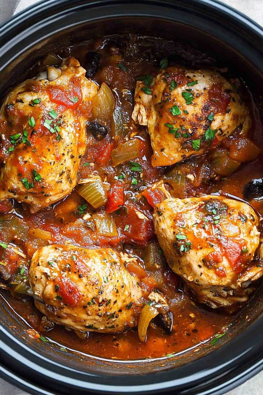Easy Slow Cooker Italian Chicken Dinner