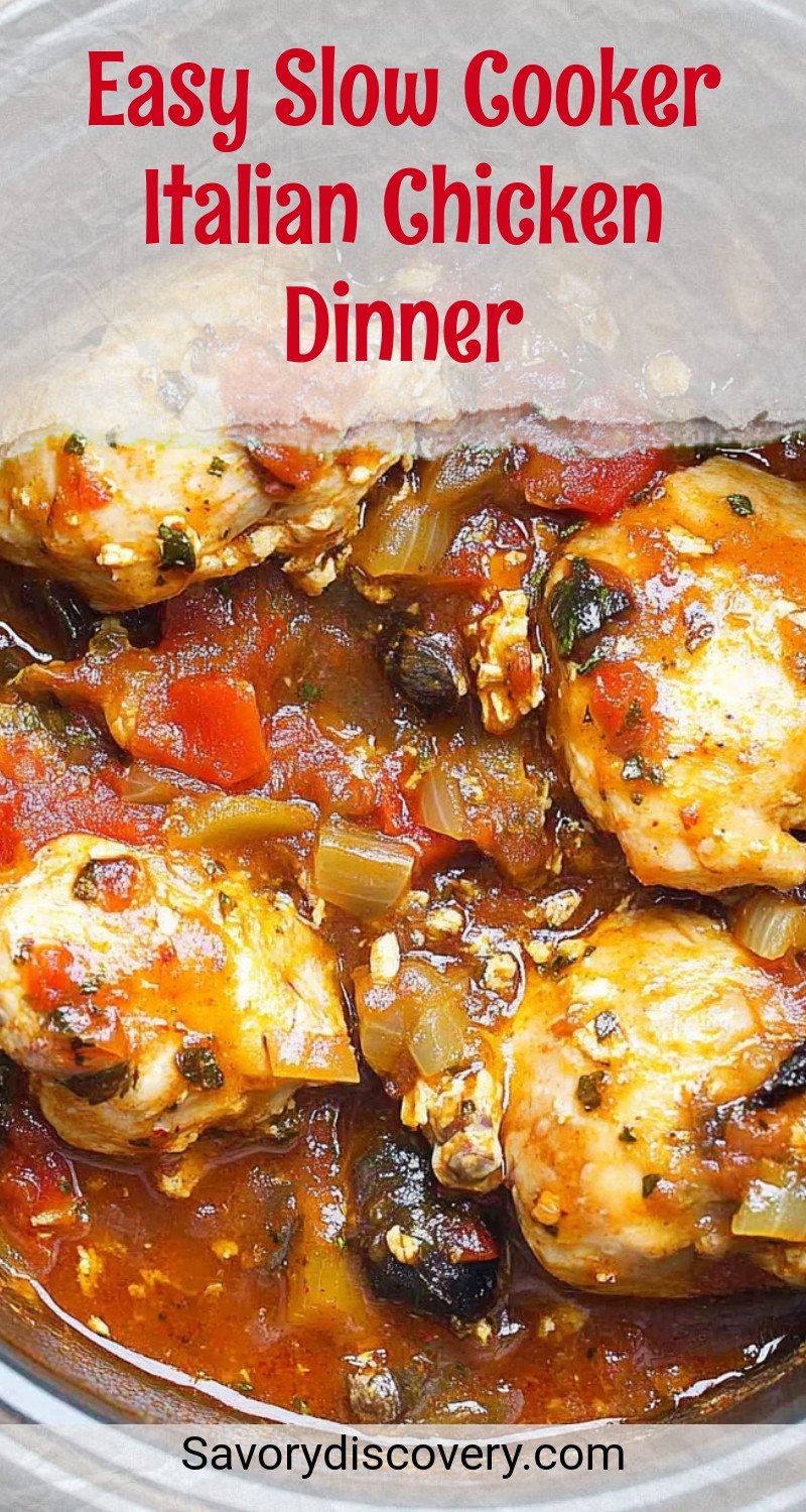 Easy Slow Cooker Italian Chicken Dinner