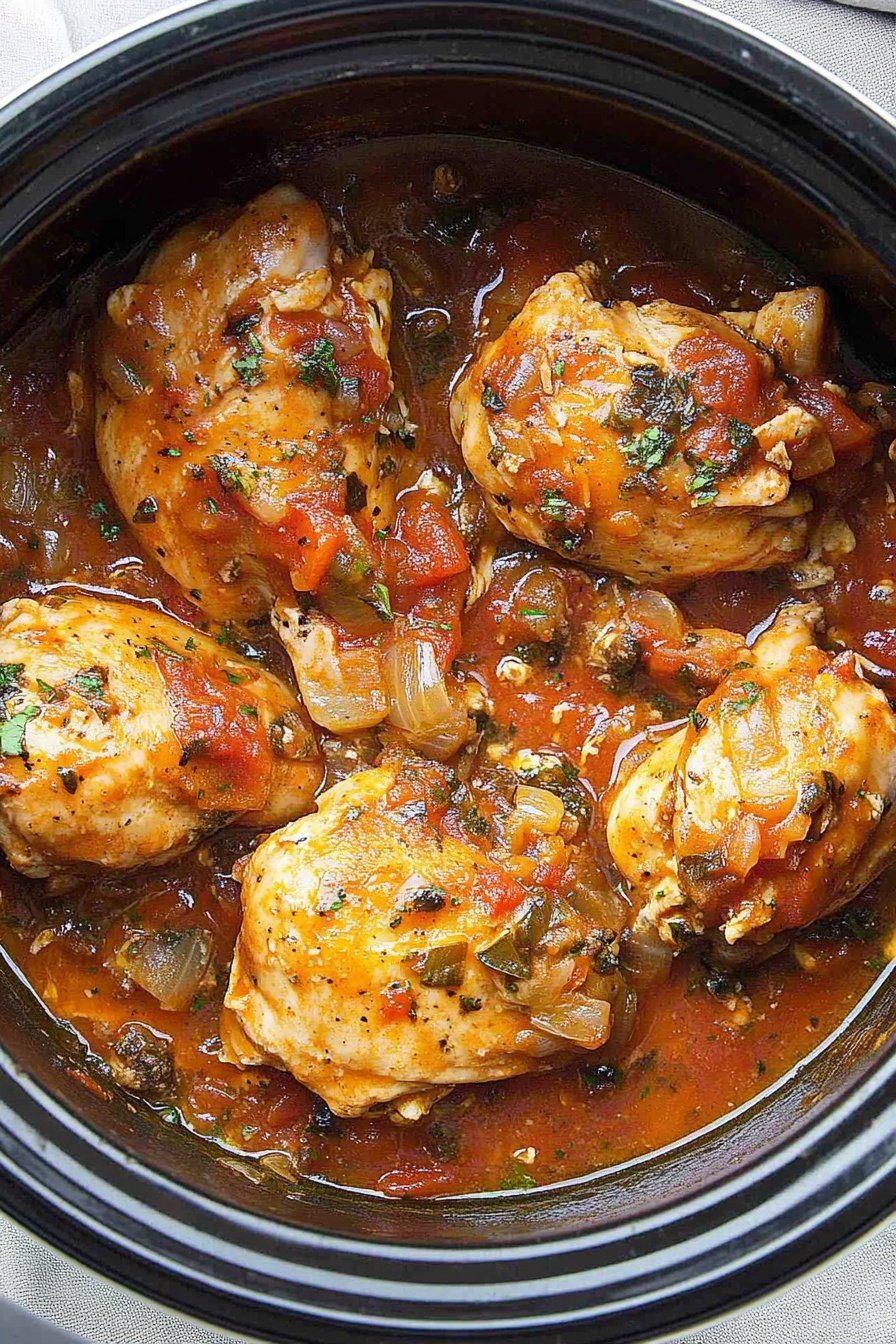 Easy Slow Cooker Italian Chicken Dinner