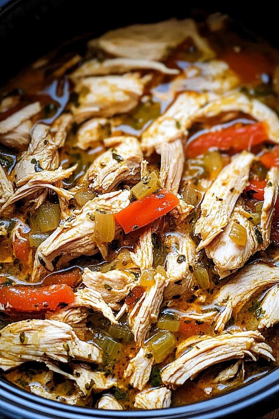 Easy Slow Cooker Verde Chicken