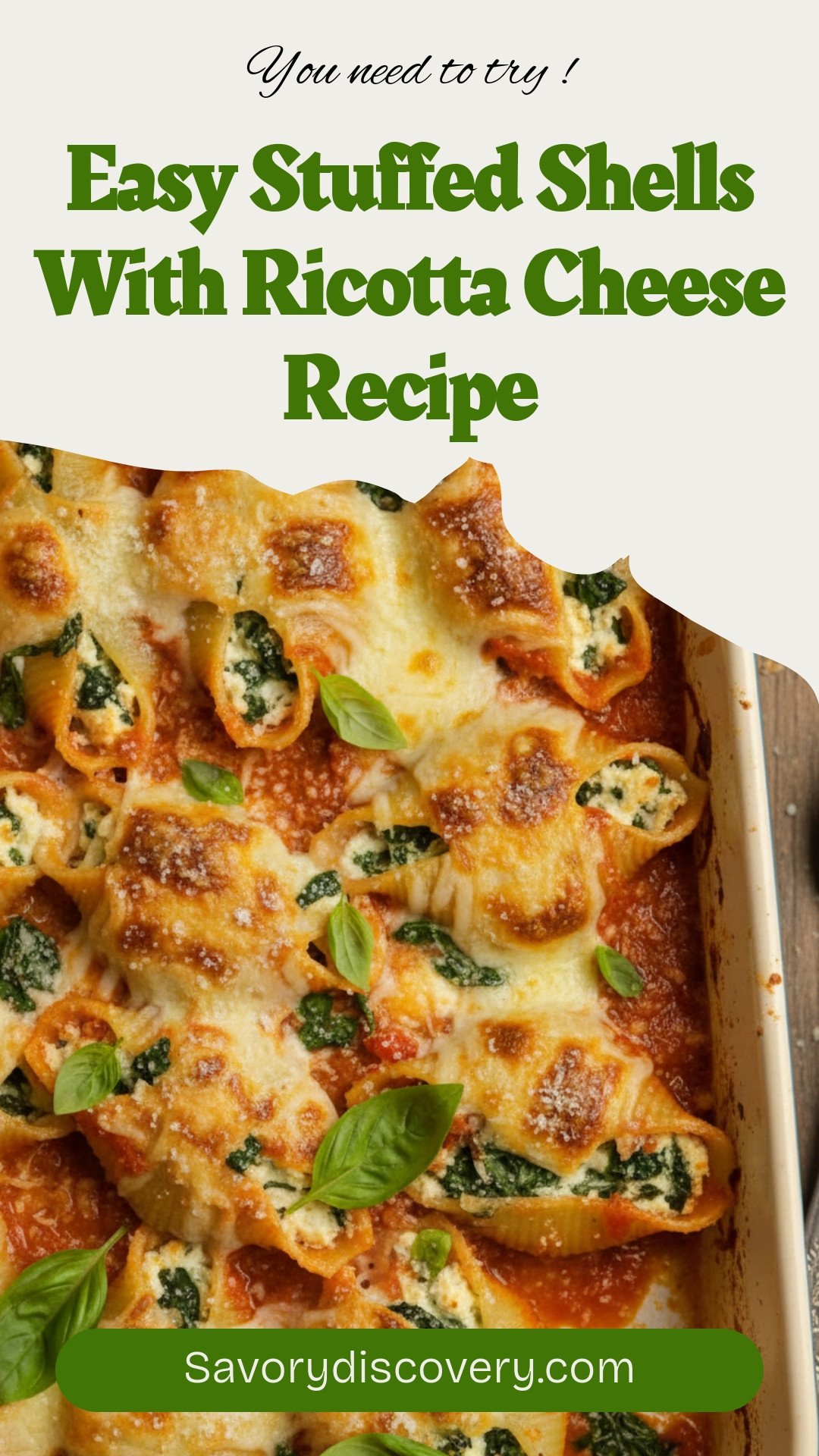 Easy Stuffed Shells With Ricotta Cheese Recipe