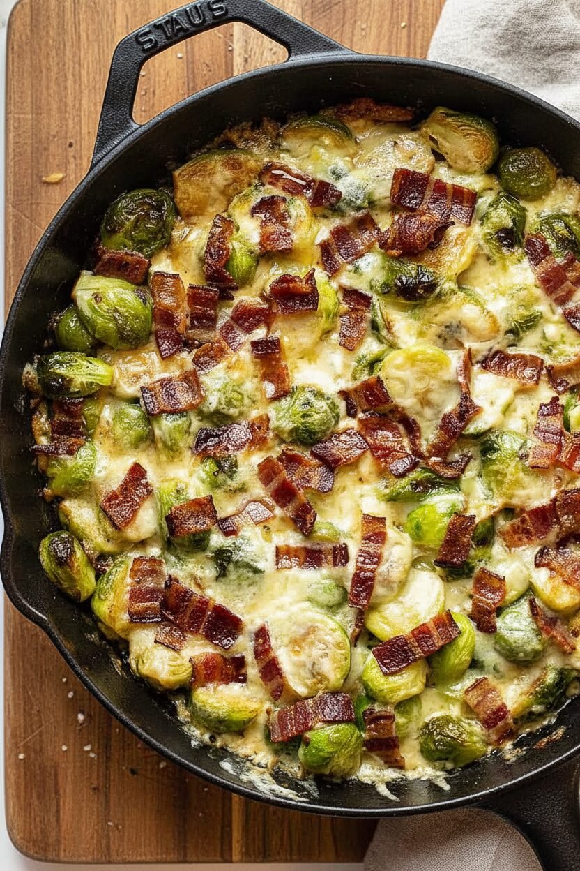 Gruyere Roasted Brussels Sprouts Recipe