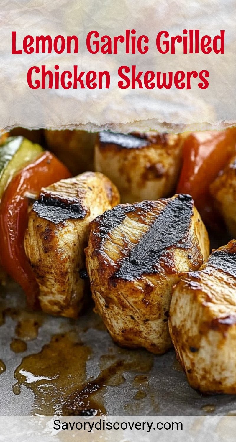 Lemon Garlic Grilled Chicken Skewers