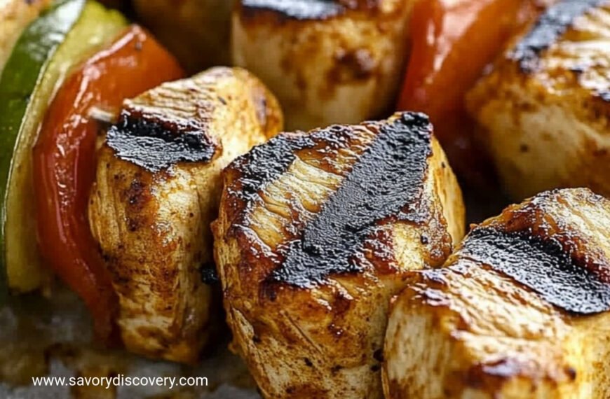 Lemon Garlic Grilled Chicken Skewers