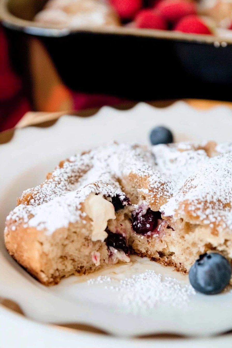 Mascarpone Stuffed Sourdough French Toast Bake