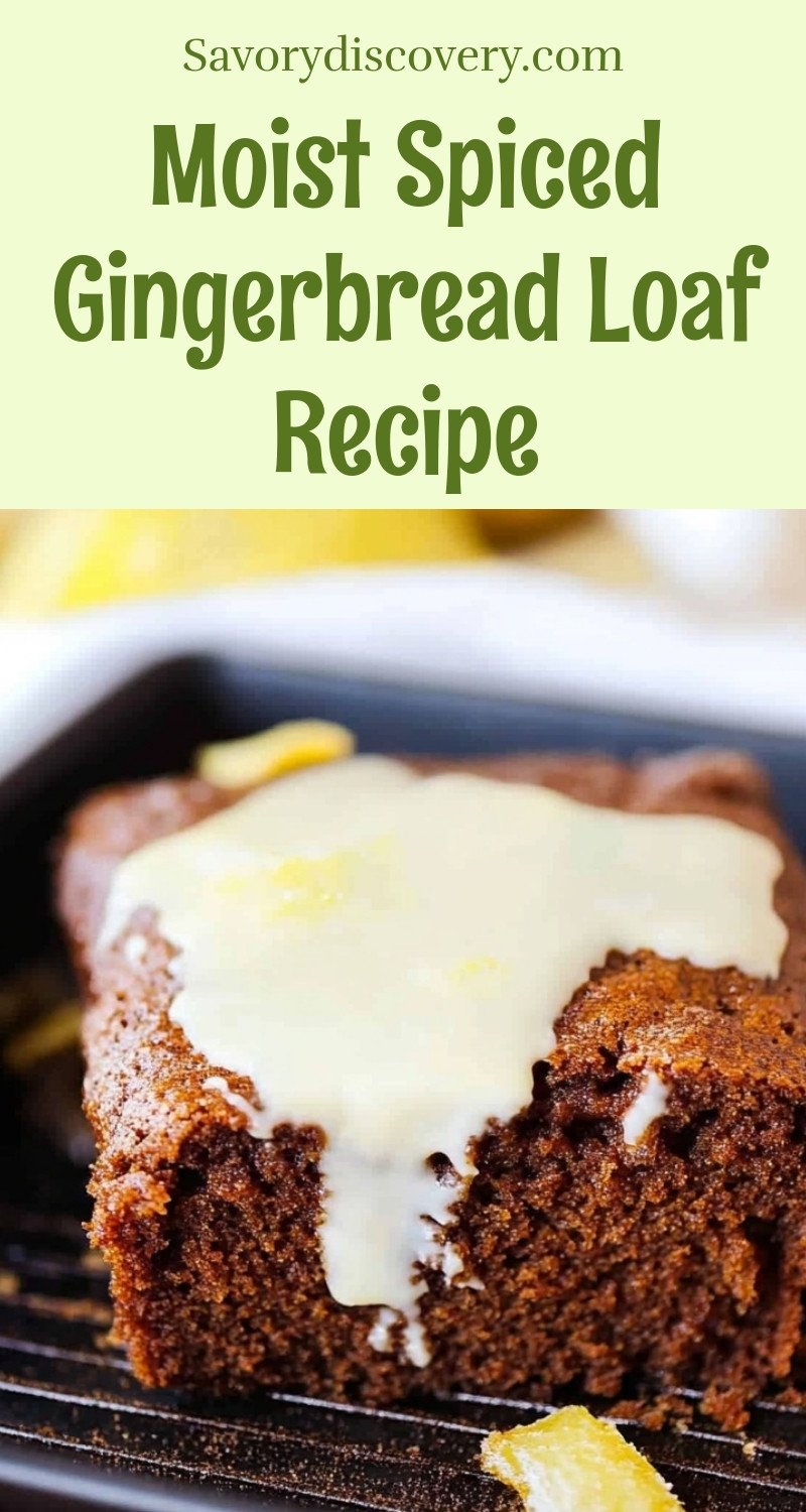 Moist Spiced Gingerbread Loaf Recipe