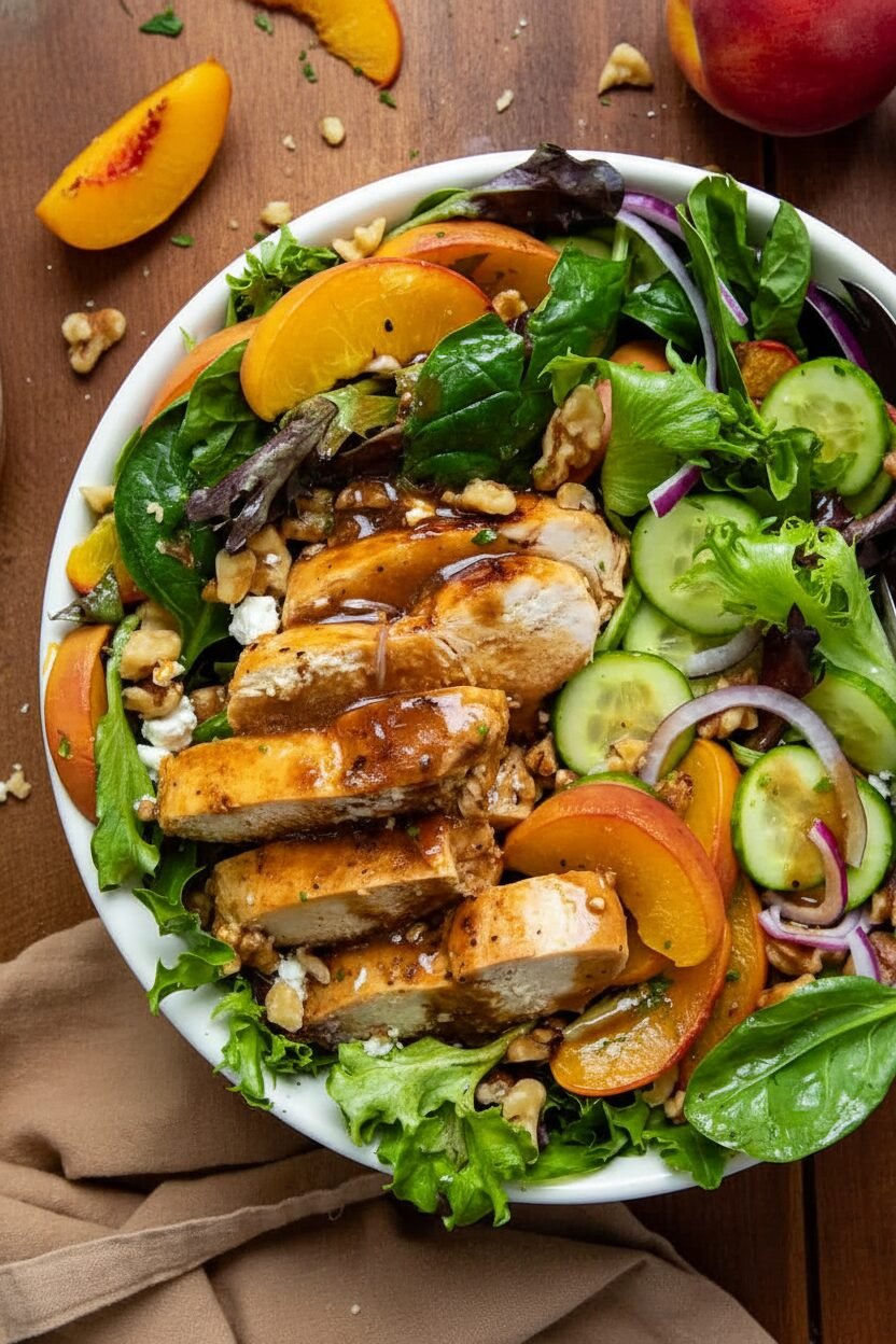 Roasted Peach Chicken Salad Recipe