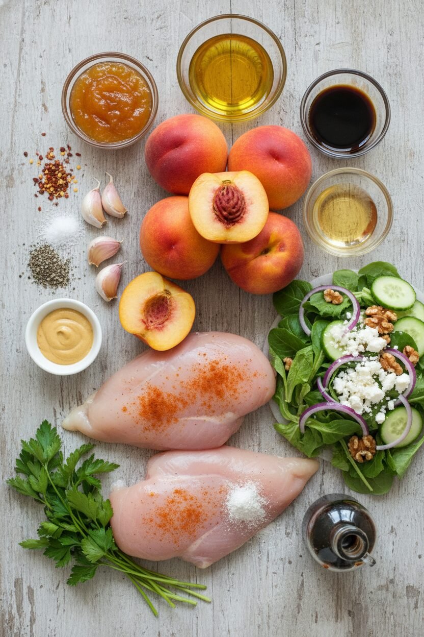 Roasted Peach Chicken Salad Recipe