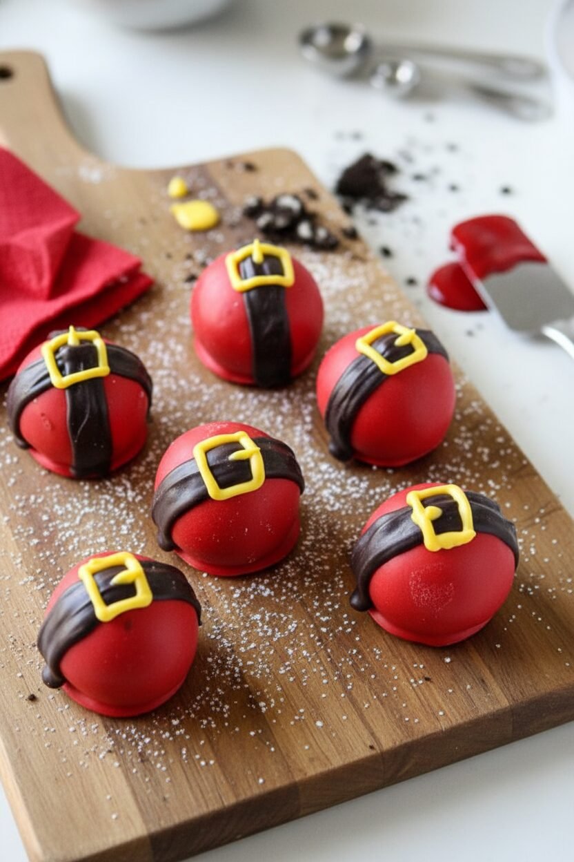 Santa Belly Oreo Cookie Ball Treats
