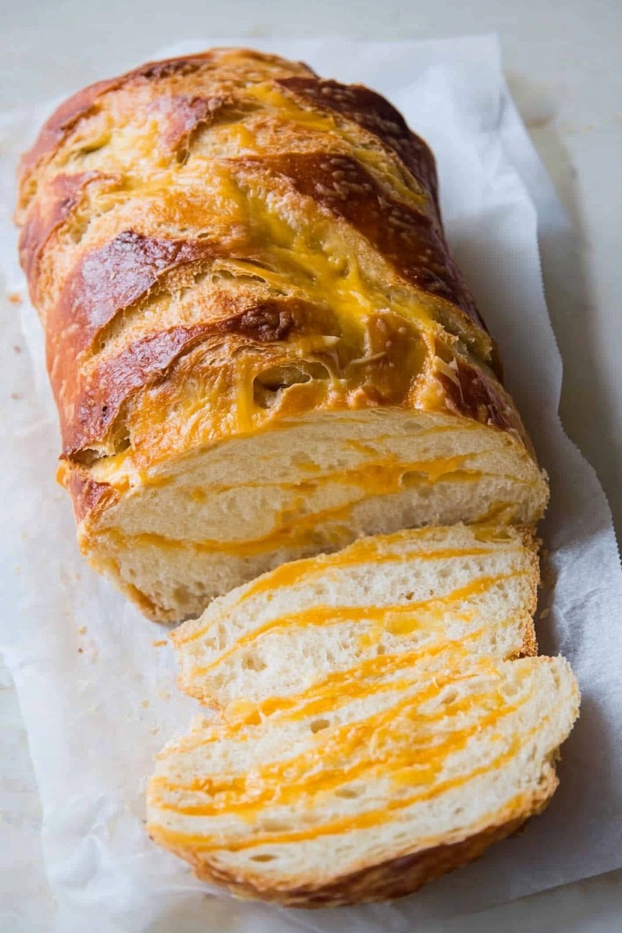 Savory Sourdough Loaf with Cheese
