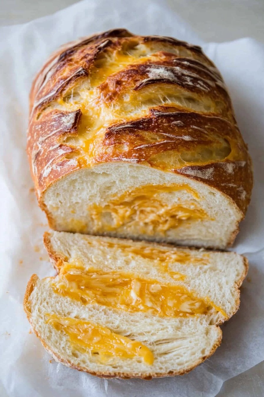 Savory Sourdough Loaf with Cheese