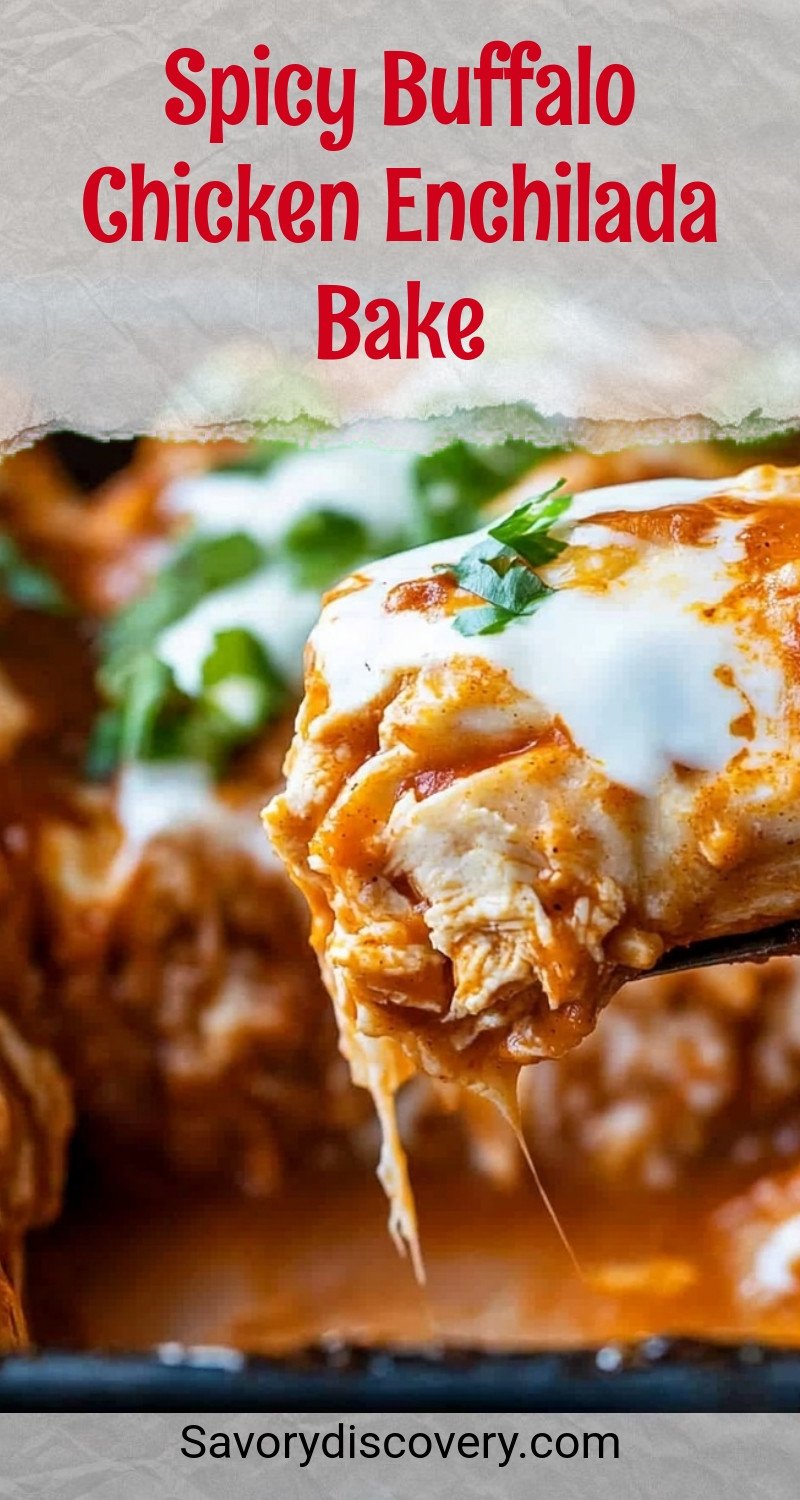 Spicy Buffalo Chicken Enchilada Bake