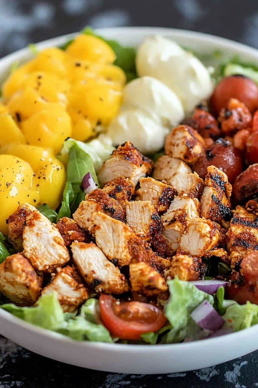 Spicy Grilled Chicken Cobb Salad