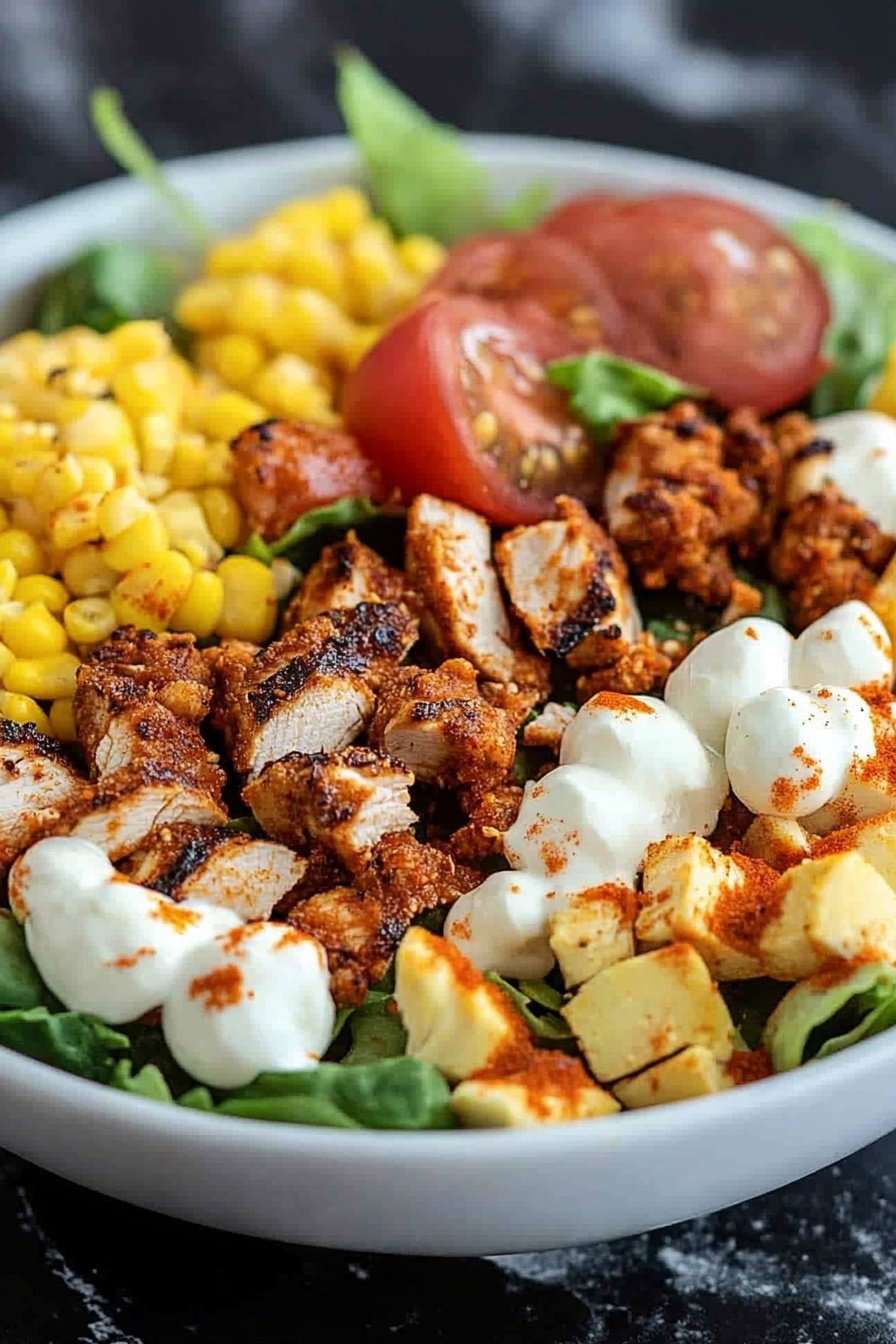 Spicy Grilled Chicken Cobb Salad
