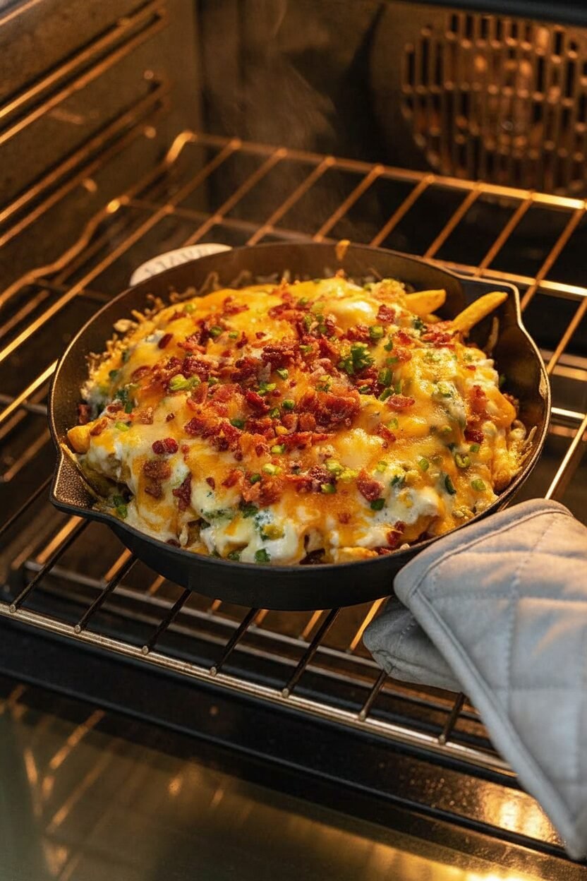 Spicy Jalapeno Popper Cheesy Fries