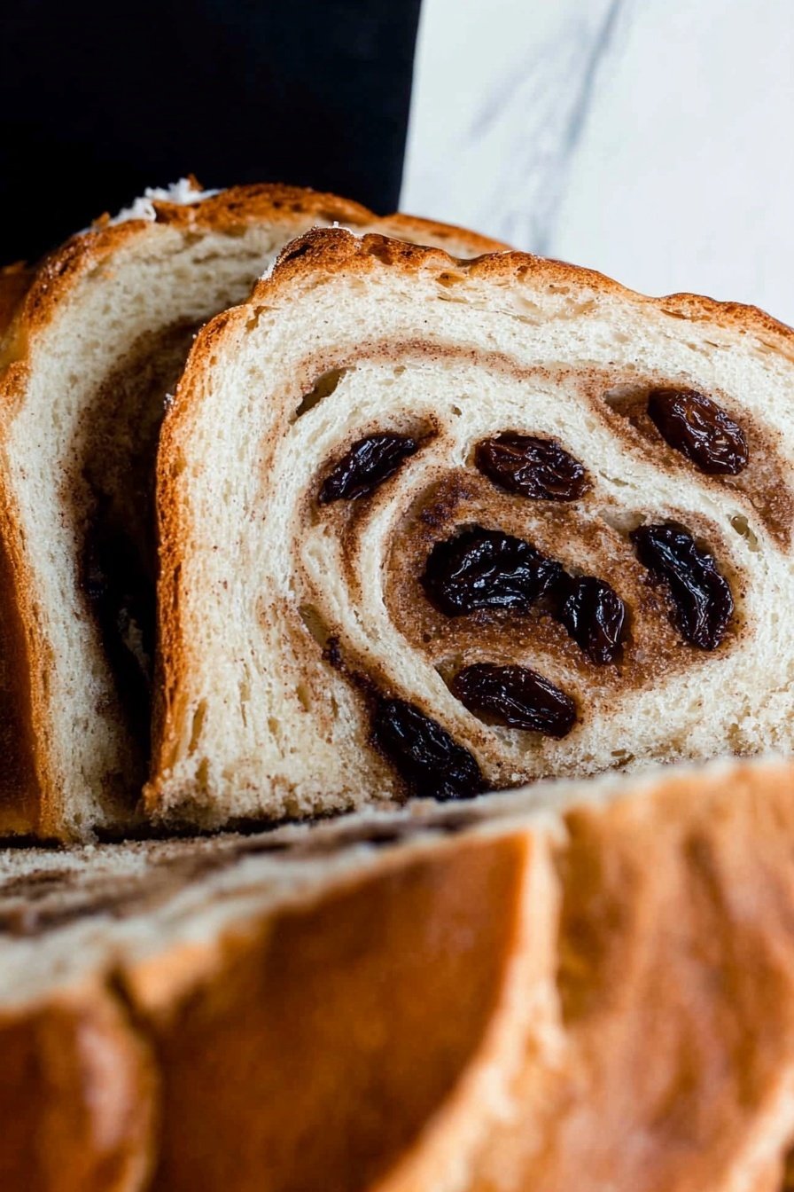 Swirled Sourdough Cinnamon Raisin Loaf
