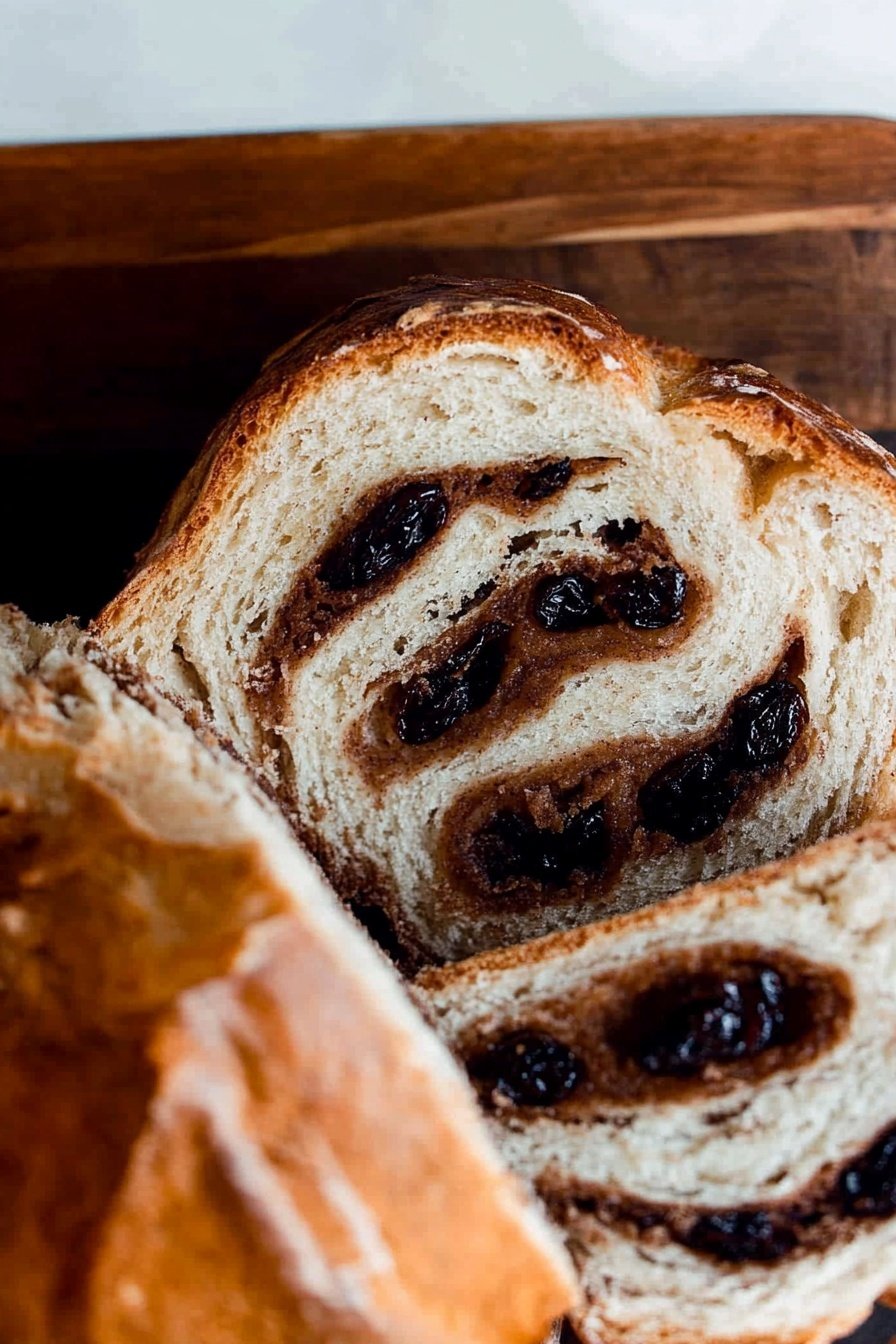 Swirled Sourdough Cinnamon Raisin Loaf