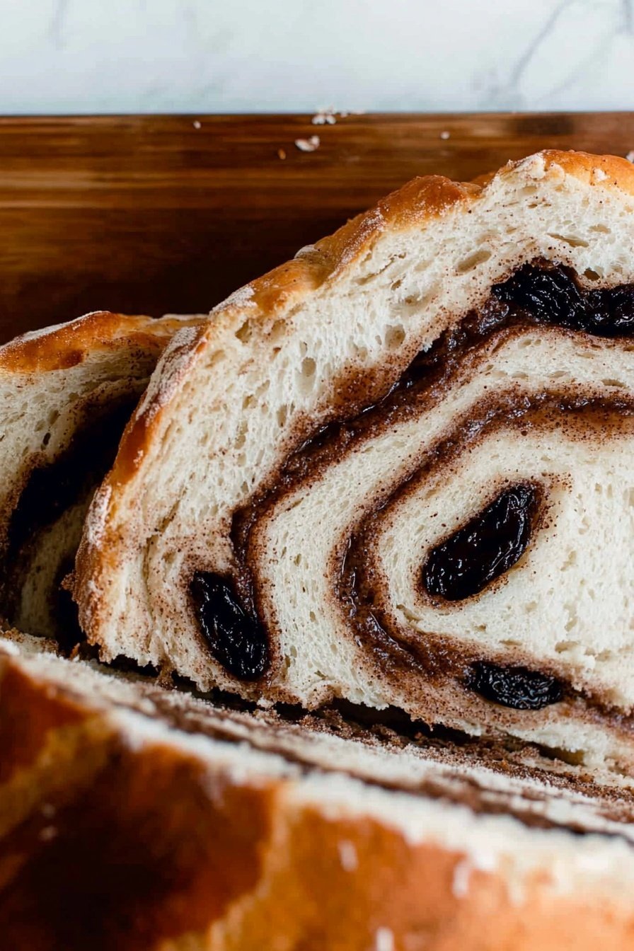 Swirled Sourdough Cinnamon Raisin Loaf