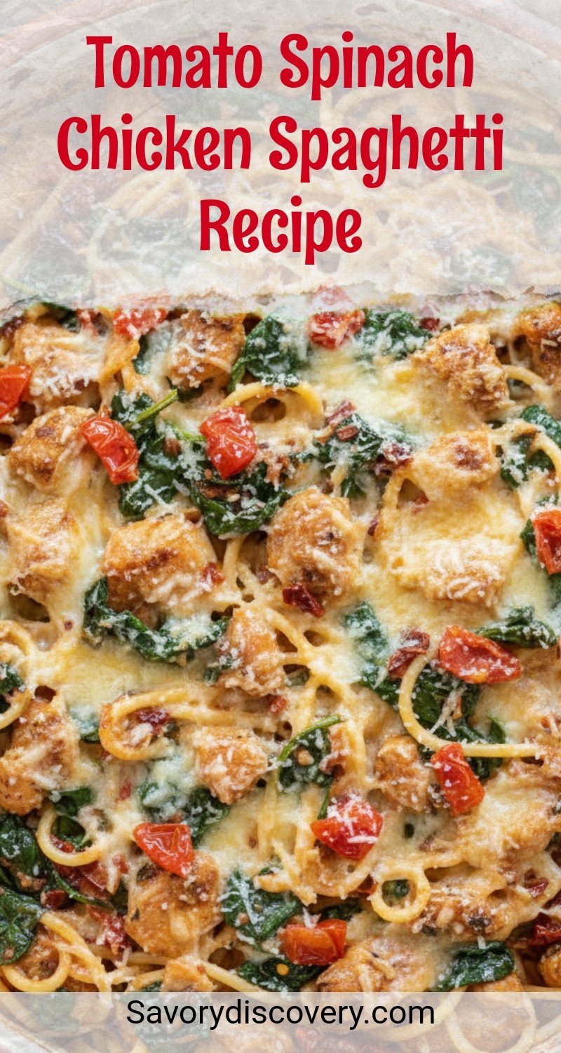Tomato Spinach Chicken Spaghetti Recipe