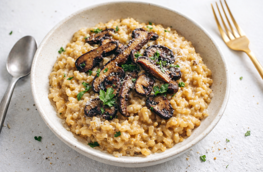 This creamy mushroom risotto is a simple, elegant dinner, perfect for&hellip;