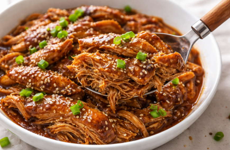 I made this slow cooker honey garlic chicken for dinner and&hellip;
