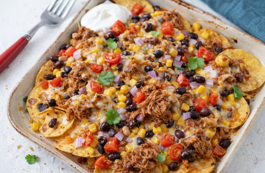 Tender pulled pork nachos, loaded with melted cheese and fresh toppings,&hellip;