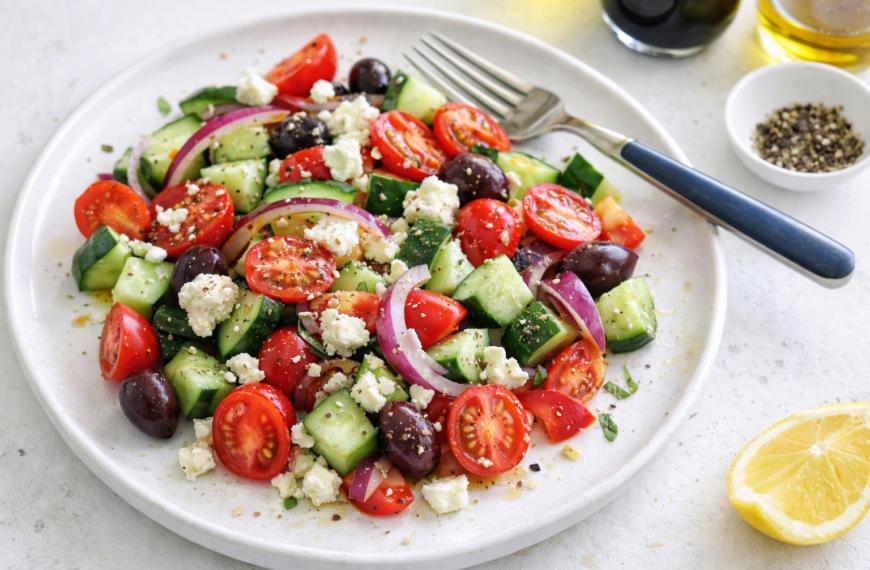 A classic Greek salad recipe, with crisp vegetables, creamy feta, and&hellip;