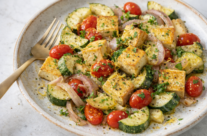 A simple one-pan dinner, this lemon garlic tofu gets wonderfully crispy&hellip;