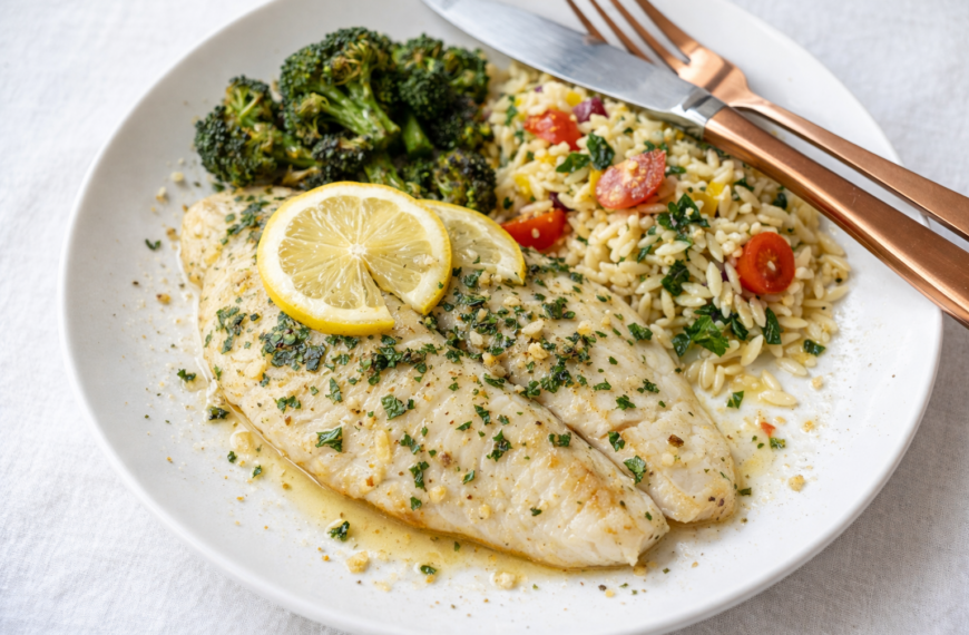 A light, flavorful dinner of lemon garlic tilapia, ready in minutes&hellip;