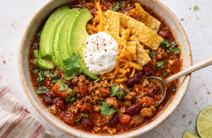 This spiced turkey chili recipe is easy to make, packed with&hellip;