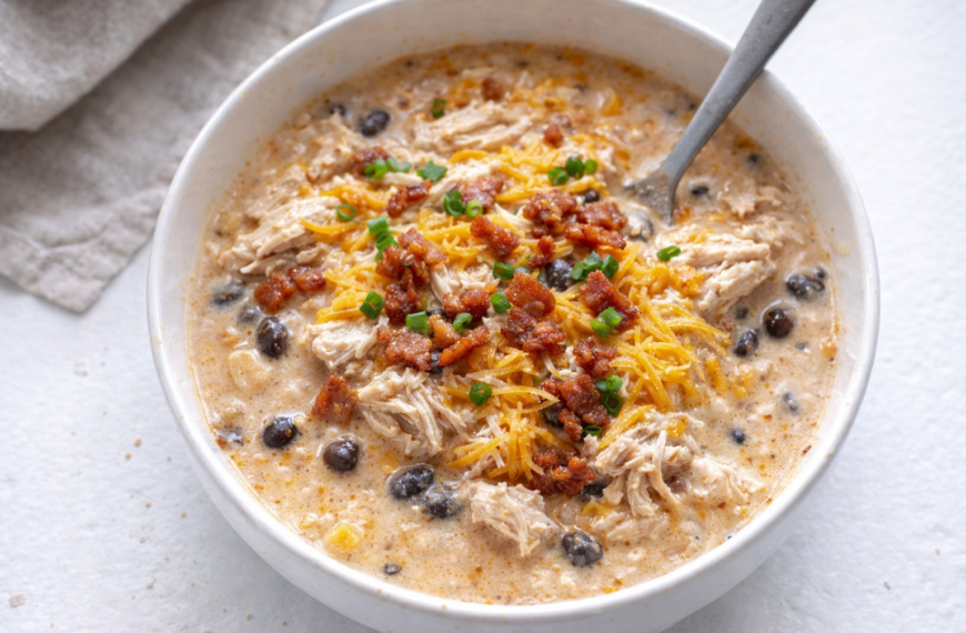 This slow cooker chicken chili, with smoky bacon and tender chicken,&hellip;