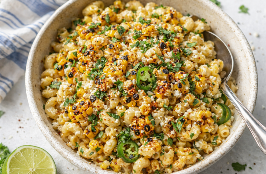 A creamy, zesty pasta salad, inspired by Mexican street corn, is&hellip;