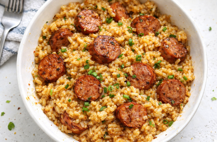 Spicy Cajun Sausage and Rice, a one-pot weeknight dinner that’s packed&hellip;