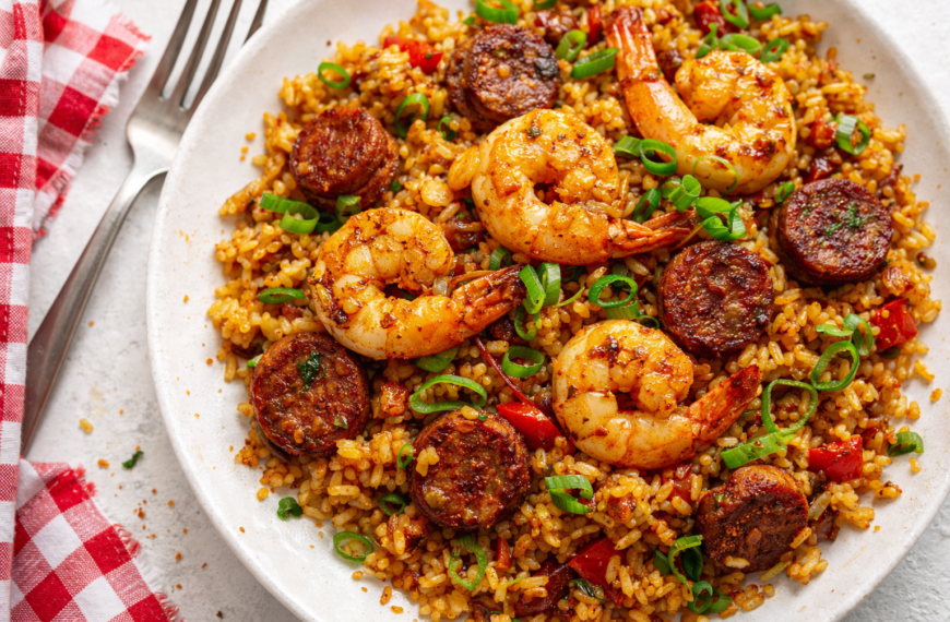 A one-pot dinner with spicy shrimp and sausage, this dirty rice&hellip;