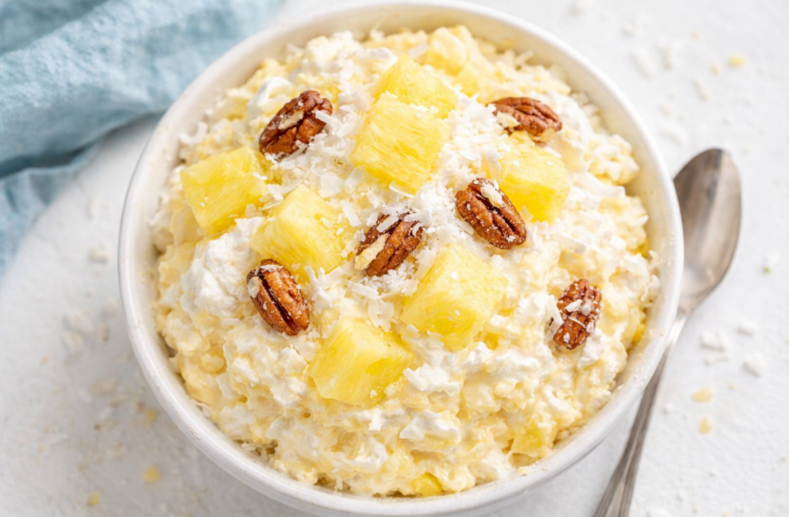 This no-bake pineapple fluff dessert is creamy, tropical, and ready in&hellip;