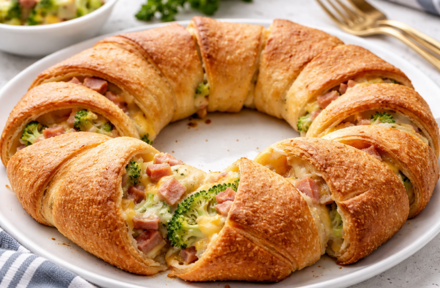 A stunning, pull-apart brunch centerpiece, made easily with crescent dough, ham,&hellip;