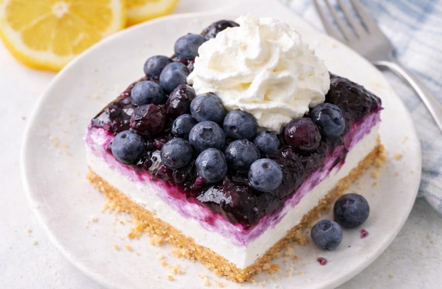This creamy, no-bake dessert is a summer lifesaver, combining fresh blueberries&hellip;