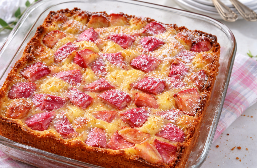 This easy rhubarb custard cake is a stunning spring dessert, with&hellip;