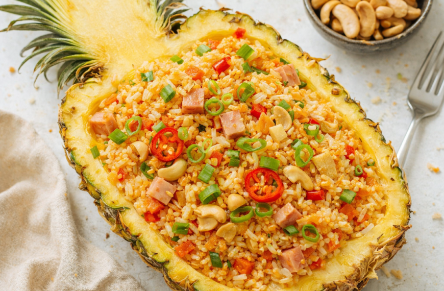 Make this sweet and savory pineapple rice at home, a 30-minute&hellip;