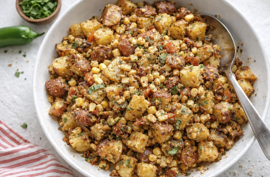A smoky, spicy chipotle potato salad, with sweet summer corn for&hellip;