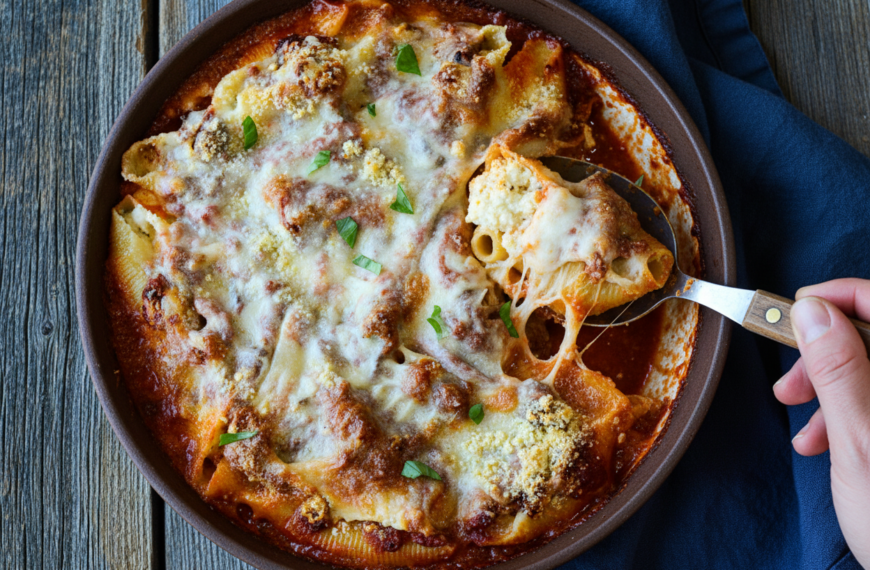Baked Ricotta Shells in Tomato Sauce