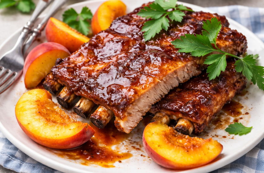 Sweet, tangy balsamic peach BBQ sauce, a homemade glaze for incredibly&hellip;