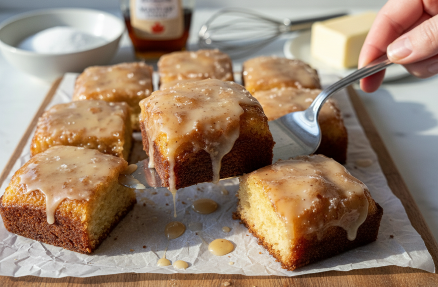 Old-Fashioned Buttermilk Donut Bars with Brown Butter Maple Vanilla Bean Glaze