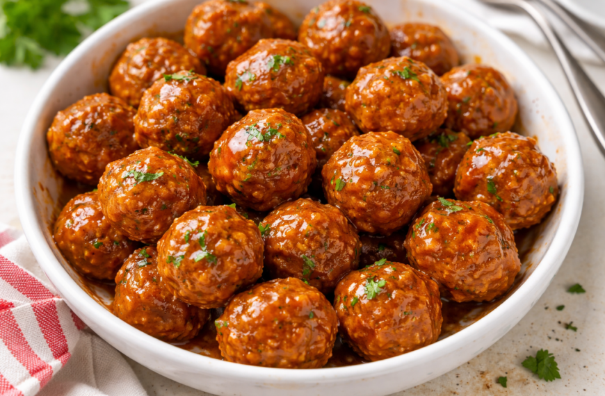 These Buffalo meatballs have a sweet and spicy kick, a perfect&hellip;