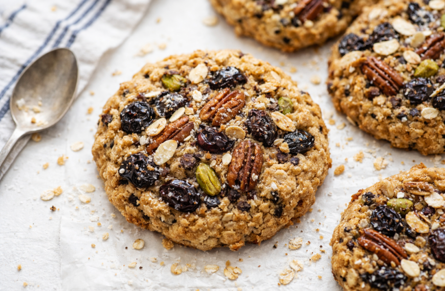 These chewy chocolate cherry cookies are packed with oats and pistachios,&hellip;